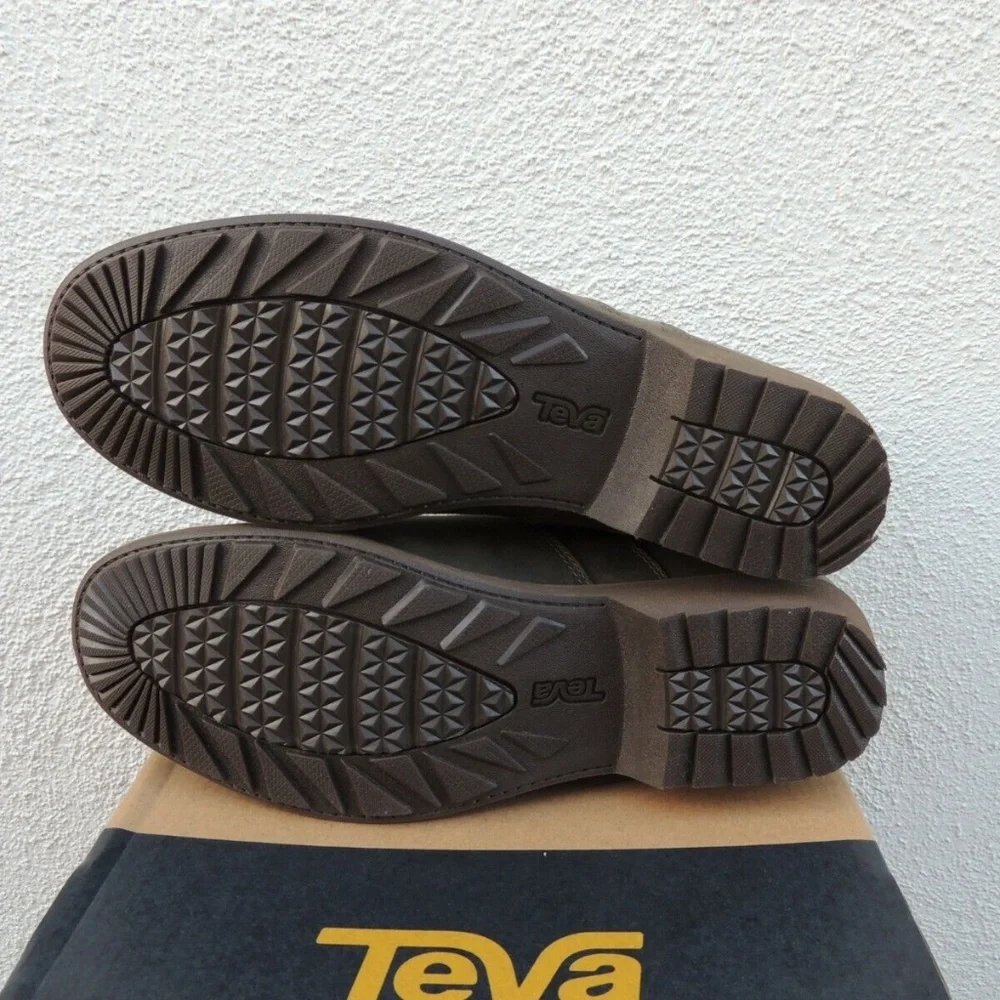 NEW Teva Ellery Ankle boots leather waterproof olive SIZE 5 DARK OLIVE NIB - Picture 7 of 8